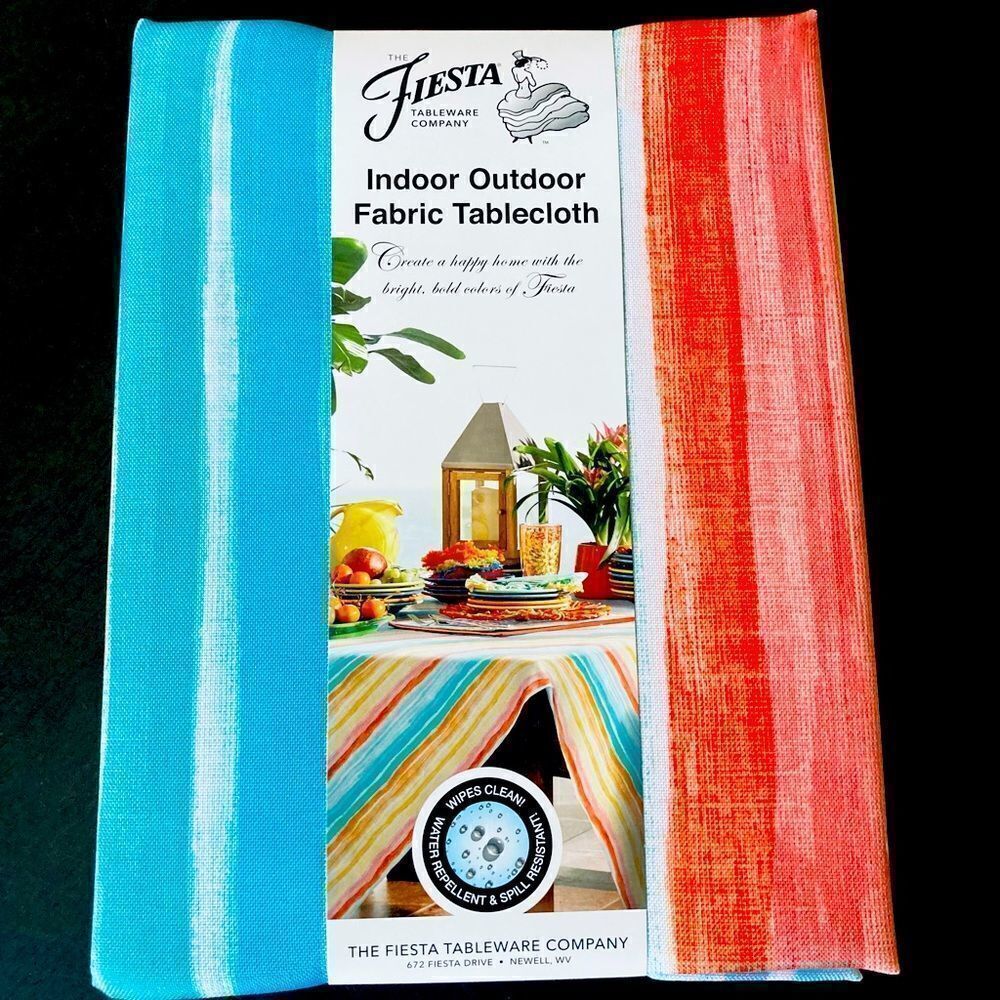 Fiesta Indoor Outdoor Mexican Stripe Tablecloth Oblong